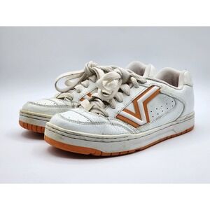 VTG 2002 Vans Upland Skate Shoes Orange White Big Laces Women's Size 9